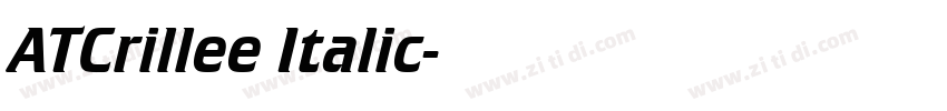 ATCrillee Italic字体转换 ATCrillee Italic字体转换